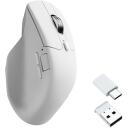 Keychron USB optiline hiir M6S-B72, 12000 DPI, 2 kerimisratast, 2.4 GHz, Bluetooth 5.3, aku, valge