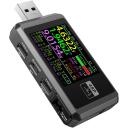 Fnirsi USB portu testers FNB48P, 0&ndash;9999.99 Ah, 0.00001 Ah, 0&ndash;6.5 A, 0.00001 A, 4&ndash;24 V, 0.00001 V, izturīgs korpuss