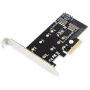 Digitus M.2 NGFF/NVMe SSD PCI Express kaart DS-33170, 2x M.2 SATA, 1x SATA, 6 Gbps, PCIe 3.0