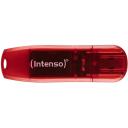 Intenso USB atmintinė 3502491 128 GB, USB 2.0, Skaitymo greitis 28 MB/s, Ra&scaron;ymo greitis 6.5 MB/s, Raudona, Skaidri