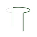 Augu atbalsta gredzens 1/2 ritenis, 40 cm diametrs / 100 cm augstums, BRADA, TYRP440100