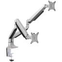 Logilink Divu monitoru stiprinājums BP0043, 13-32", 9 kg, gāzes atsperes, alumīnijs, VESA 75x75, 100x100