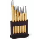 Instrumentu komplekts plastmasas statīvā, KNIPEX, 9R4210000, augstas kvalitātes instrumentu tērauds, pulēts darba gals, zelta krāsa