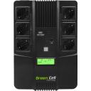 Green Cell UPS AiO 800VA UPS07, 480W, 800VA, 12V, 9Ah, 1 akumuliatorius, 6 x C/F tipo i&scaron;ėjimas, 2 x RJ-45 LAN, 1 x USB