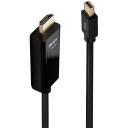 Lindy Video kaabel 36927 Mini DisplayPort HDMI 3840x2160@30Hz, 2m, 7.1 heli, must