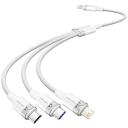 Vention USB 2.0 A 3-in-1 6A kaabel CTRWG, 1.5m, 120W, 6A, 480Mbps, PVC + alumiiniumisulamist, tinaga kaetud vask