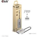 Club3D I/O adapteris CSV-1586 Thunderbolt 3 uz 2 DisplayPort 4K60Hz, 2 DisplayPort, 1 Thunderbolt, Sudrabs