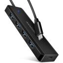 Axagon USB keskjaam HUE-C1C 4x USB 5Gbps, toitekaabel 19 cm, toetab Android, Windows, Mac OS
