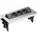 Pistikupesa, laua sisse ehitatav, 3 pesa, 1,5m; AE-PBC3GS-51BK GTV