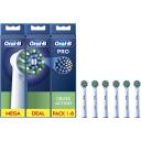 Oral-B Zobu birstes uzgaļi EB50RX-6, 6 gab, balti, pieaugu&scaron;ajiem, X formas sariņi, nolietojuma indikators