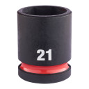 SHOCKWAVE&trade; IMPACT DUTY TRIECIENIZTURĪGAS UZGRIEŽŅU MUCIŅAS, 21 MM 1/2" IMPACT SOCKET STD - 1PC, 4932480315 MILWAUKEE