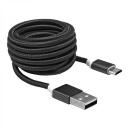 Sbox USB kabelis USB-10315B, 1,5m, līdz 480 Mbit/s, metāla kontaktdak&scaron;as, pīts kabelis, melna