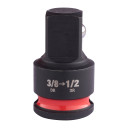 ⅜&Prime; TRIECIENIZTURĪGO UZGRIEŽŅU MUCIŅU ADAPTERI, IMPACT SOCKET ADAPTOR 3/8" TO 1/2"-1PC, 4932480300 MILWAUKEE