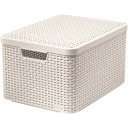Box with lid Style L Curver 0803619885 43,6x32,6x23cm cream