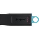 Kingston USB m&auml;lupulk DataTraveler Exodia DTX/64GB, 64 GB, USB Type-A, must sinise aktsendiga, kaitsekork, suur aas