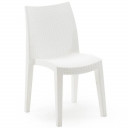 Krēsls plastmasas Lady balts