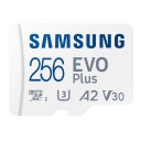 microSDXC memory card 256 GB UHS I U3 V30 A2 up to 160 MB s read with SD adapter EVO Plus 256 GB MB-MC256SA/EU Samsung