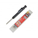 Kokapstrādes mehāniskā zīmuļa komplekts ar 6 dažādām uzpildēm, 2.8 mm diametrs, 150 mm garums, AW29621, AWTOOLS