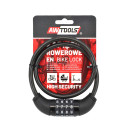 BIKE CABLE LOCK 8x65cm CODE AW24054 AWTOOLS