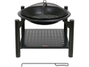 STEEL FIRE PIT W/ LOG STORE 58X58CMX55CM 99914 LUND