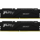 Kingston Operatīvā atmiņa (RAM) Fury Beast Black KF552C40BBK2-16, 2 x 8 GB, 5200 MHz, CL40, 1.25 V, 2 moduļu komplekts