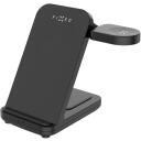 Fixed uzlādes statīvs FIXPOS-SA-BK, 15W, 9V, USB-C uz USB-C kabelis, bezvadu uzlāde