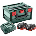 Комплект батарей с зарядным устройством и кейсом 2 x 10 Ач LiHD + ASC 145+ MetaBOX215 685142000&MET Metabo