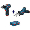 Instrumentu komplekts GSR 10.8 V (2x1.3 Ah + GSA 10.8 V-Li) 0615990CW0 BOSCH