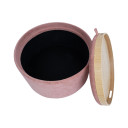 Tumba / galds HIRO D56xH42,5cm, rozā, ar uzglabā&scaron;anas kasti un paplāti 88565