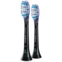 Philips Hambaharjade pead HX9052/88 Pehmed harjased, 2 tk, Must, 62000 vibratsiooni/min, 3 kuu vahetusperiood