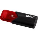 Emtec USB m&auml;lupulk B110 ECMMD16GB113, 16GB, 20Mbps, 10Mbps, USB 3.2, must/punane, 100% taaskasutatud plastmass