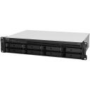 Synology NAS устройство RS1221+, 4-ядерный AMD Ryzen V1500B 2.2 GHz, 4 ГБ памяти, 8 отсеков, 4 RJ45, 1 eSATA, 2 USB 3.2, 49.89 W