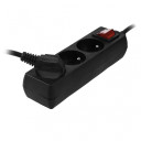 Mājsaimniecības pagarinātājs ar 3 kontaktligzdām, 3,0m, melns, AW24686, Polija