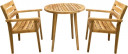 Dārza mēbeļu komplekts FLORIAN galds un 2 krēsli, K27829, HOME4YOU