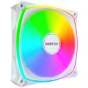 Montech Вентилятор корпуса RX120 PRO WHITE, 120mm, 12V, 1600RPM, 1.63mmH2O, HDB, 20 светодиодов, RGB контроллер в комплекте