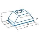 Cata Gaubtas G-45 WH 02039005, 51cm, 390m&sup3;/h, 100W, 2 greičiai, LED, plaunamas filtras, metalinis filtras