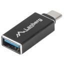 Lanberg USB adapter AD-UC-UA-02, USB-C(M) USB-A(F), 5Gb/s, laadimine ja s&uuml;nkroonimine, OTG funktsioon