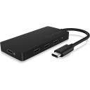 Raidsonic 4-portu centrmezgls IB-HUB1429-CPD, 4x USB-C, USB strāvas padeve līdz 100 W, alumīnijs, plastmasa