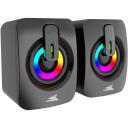 Baracuda Stereo skaļruņi SEASHELL BGSP-011, 2x3000 mW, 25Hz-20kHz, LED apgaismojums, 3,5 mm un USB ieeja