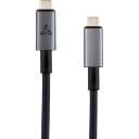 Sbox USB kabelis TYPE-C 240W 80, 1,2m, 240W, 80000Mbit/s, atbalsta PD, tum&scaron;i pelēks