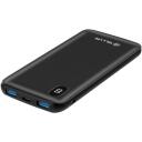Tellur Power Bank akumulator TLL158231, 10000mAh, 230g, must, 2xQC3.0 USB, digitaalne ekraan, kiire laadimine