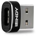 Lindy Adapteris 41884 USB 2.0, 1 x USB-C, 1 x USB A, juodas