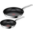 Tefal Pannide komplekt Intuition B817S255, 20/26cm, induktsioonile sobiv, fikseeritud k&auml;epide, must/h&otilde;be