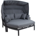 Dīvāns TOMSON ar jumtiņu, tumši pelēks 25161 HOME4YOU