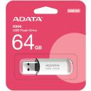 Adata USB atmintinė AC906-64G-RWH, 64 GB, USB 2.0, balta, dangtelio forma, 9 g, 5 metų garantija