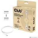 Club3D dokstacija CAC-1572 USB-C į USB-C 1.2m balta, 80Gbps, 240W, 4K540Hz, E-Marker, 30AWG