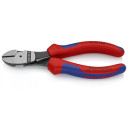 Augstas Leverage Diagonālais Griezējs, Knipex, 74 12 180 SB, melns, 180 mm, 273 g, griešanas jauda līdz 3.8 mm.
