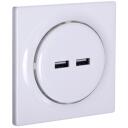 Fibaro viedā kontakligzda FGWU-021, 2x USB, 100-240 V, 50/60 Hz, 2.4 A, 5 V, 0-40 &deg;C, 0-90%