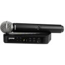 Shure BLX24E/SM58-H8E, bezvadu vokālais sistēma, 010-04-754, 518-542 MHz, 100 m, 2 AA akumulatori, 1 XLR izeja, 1 6.35 mm izeja