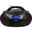 Blaupunkt Boombox, BLAUPUNKT BB18BK, 4W, 2x2W, PLL FM, 40 stacijas, CD, MP3, USB, AUX, LCD, modinātājs